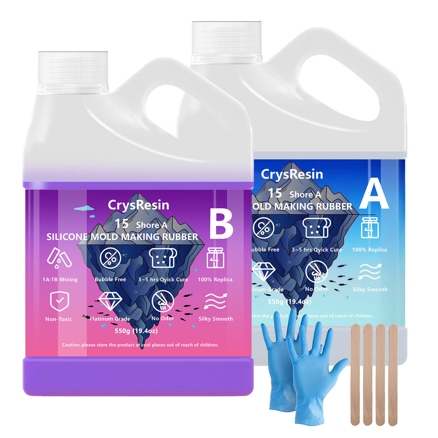 Soap Making Kit For Beginners - Purple Liquid Silicone Rubber 1:1 Ratio