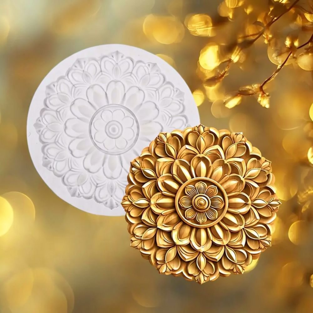 Round Floral Silicone Mold For - đánh giá và giá Soap Making Ins
