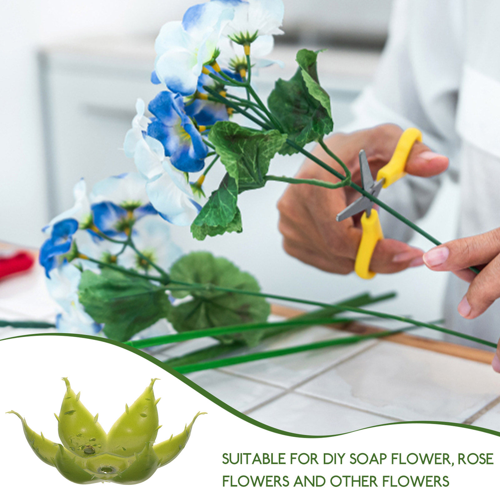 50Pcs Artificial Rose Calyxes  - đánh giá và giá Soap Making Ins