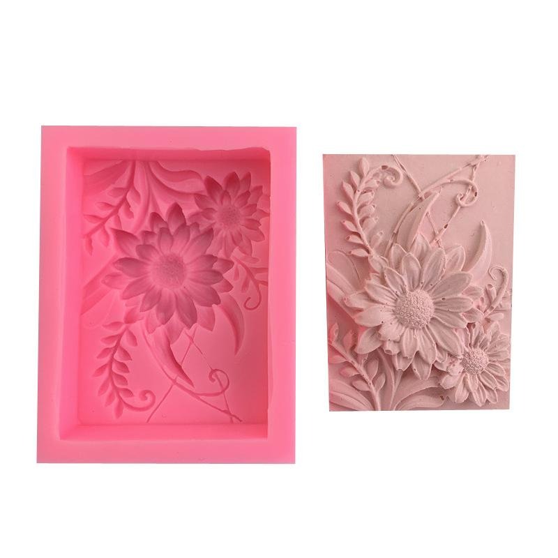 1pc 3D Square Rose Flower Sili - đánh giá và giá Soap Making Kit For Beginners