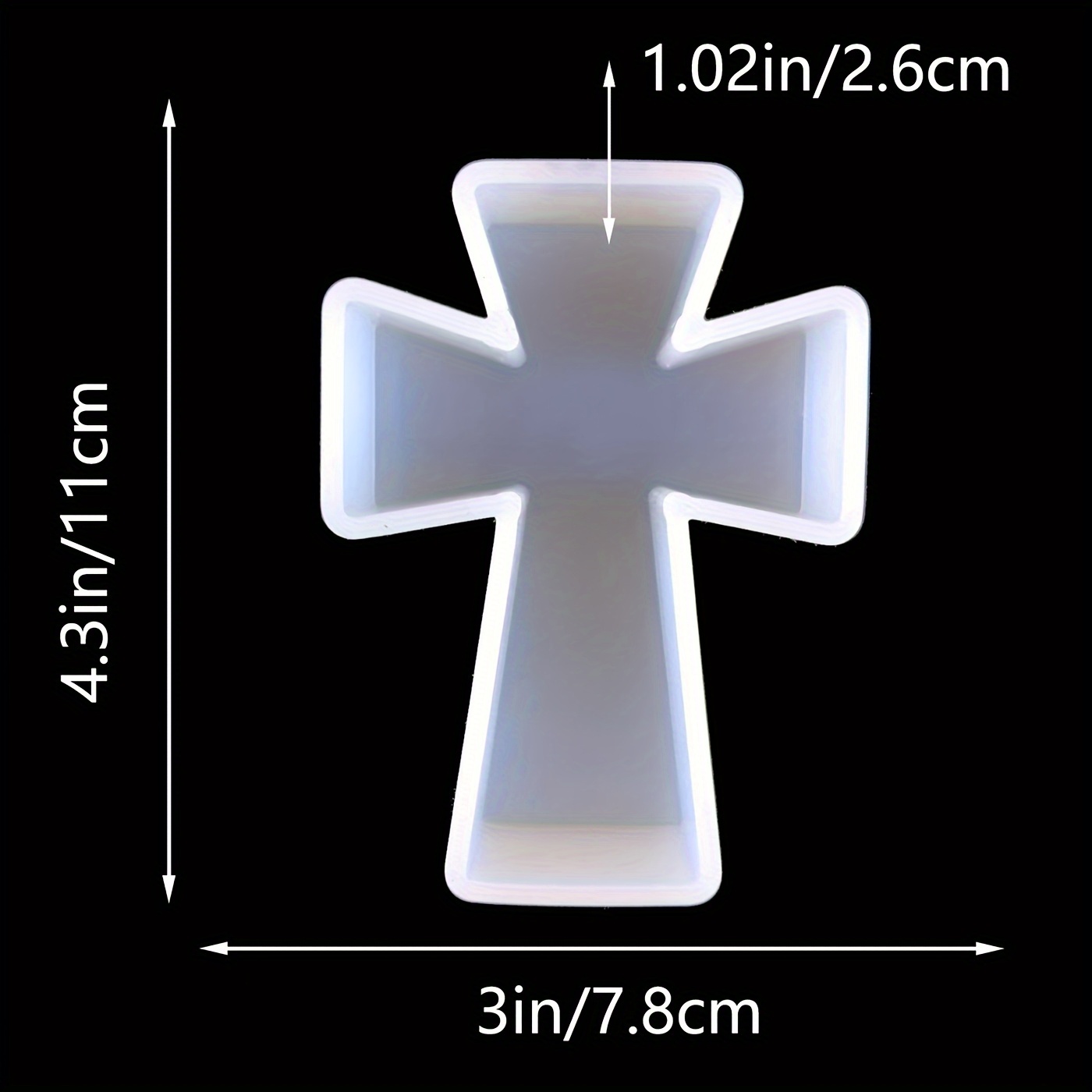 Silicone Mold Blessing Cross D - đánh giá và giá Soap Making Diy Kit