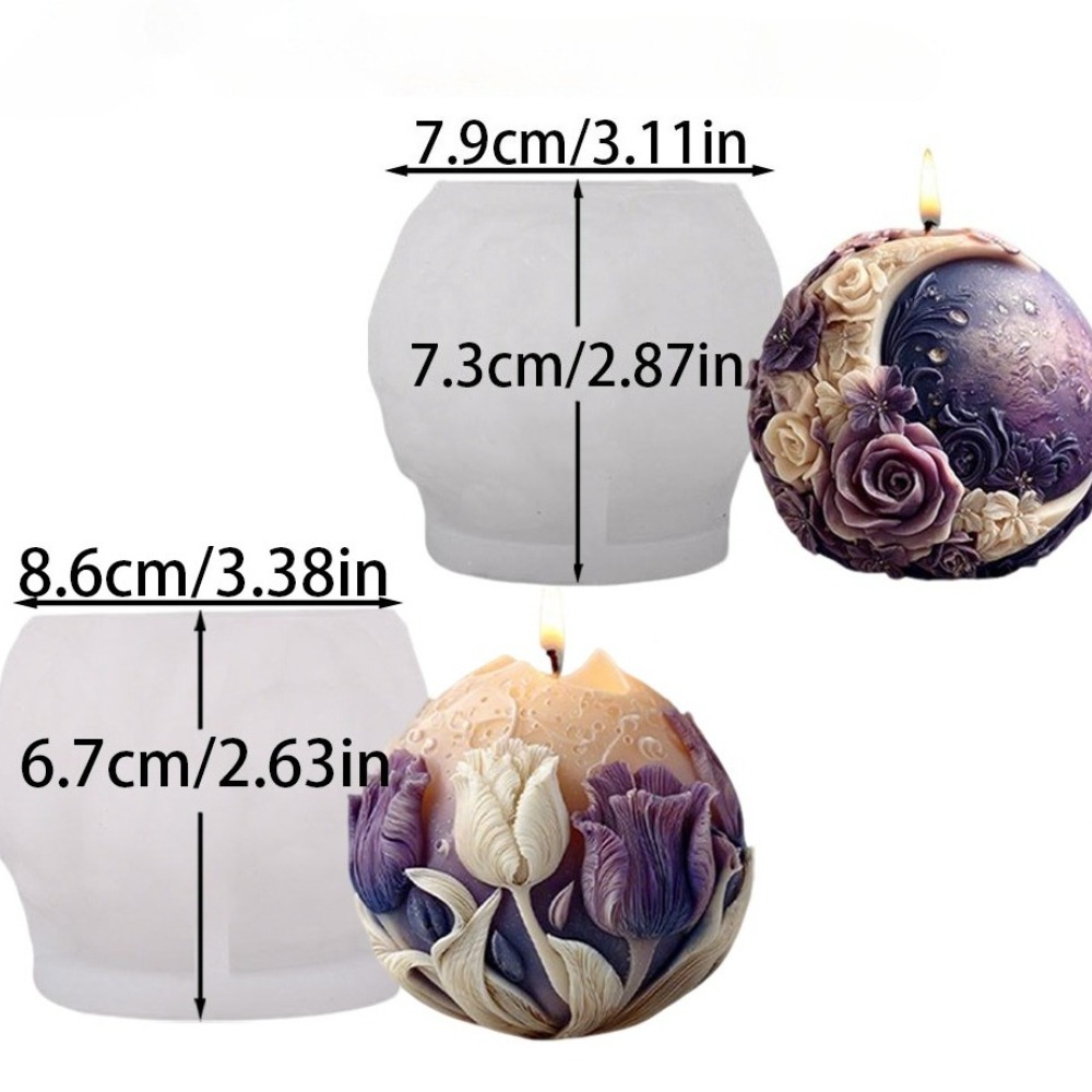 Moon Rose Tulip Ball Candle Si - đánh giá và giá Soap Making Gifts