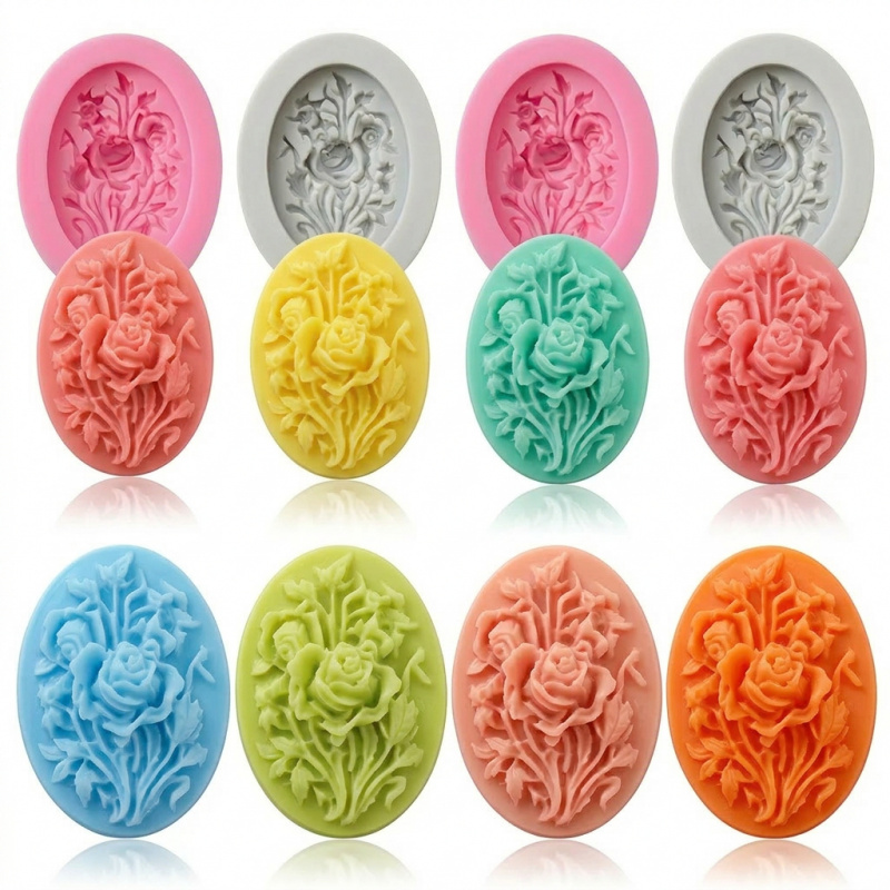 4 Silicone mold with flower sh - đánh giá và giá Soap Making Instructions